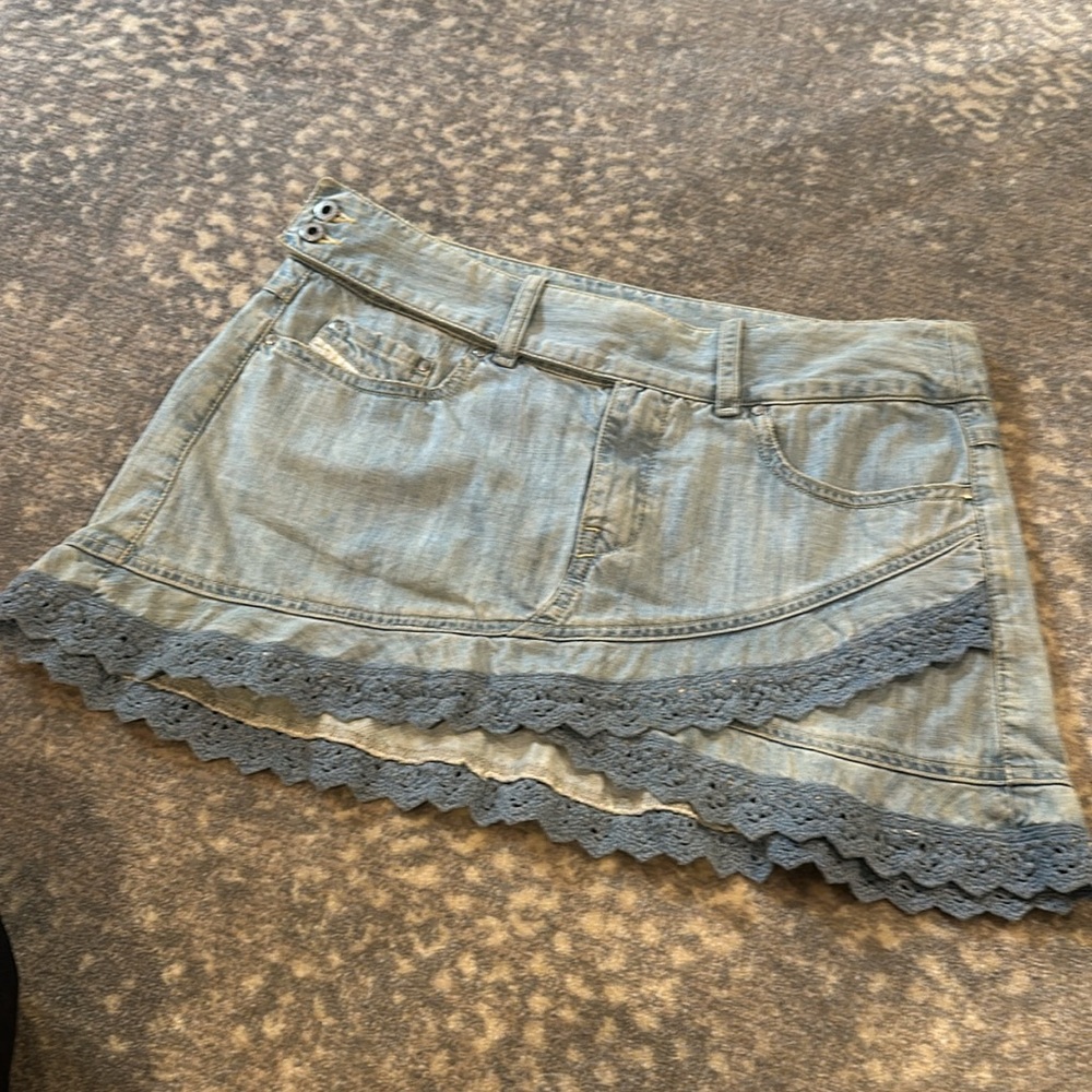 DIESEL INDUSTRY DEMIM MINI SKIRT SIZE 27 - Picture 4 of 12